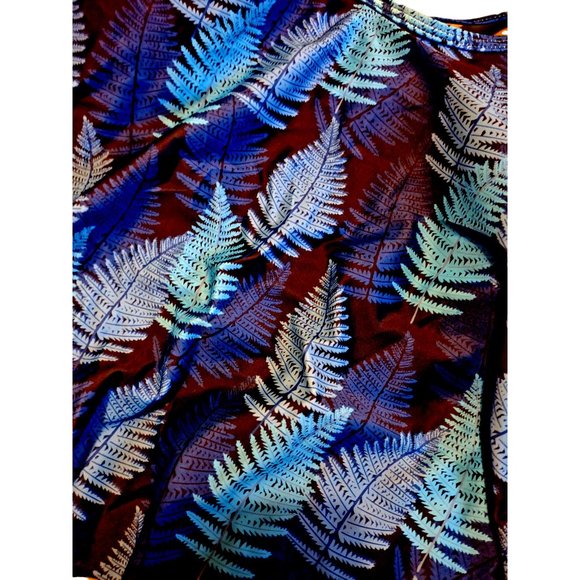 Womens Palm Print Ruffle Top Strappy Bikini with High waisted Bottom - XXL - NWT - Picture 2 of 9